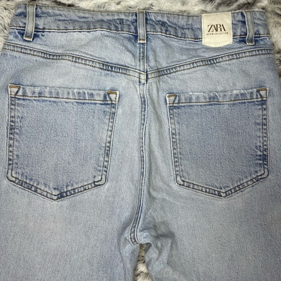 Zara • High Rise Distressed Straight Leg Jeans (Size 26) - Picture 9 of 11